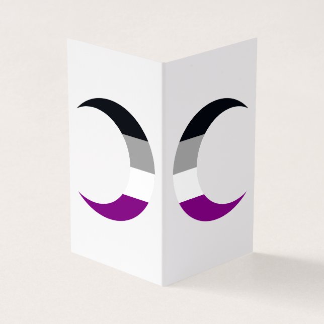 Asexual Pride Crescent Moons Greeting Card Visitenkarten (Vorderseite)