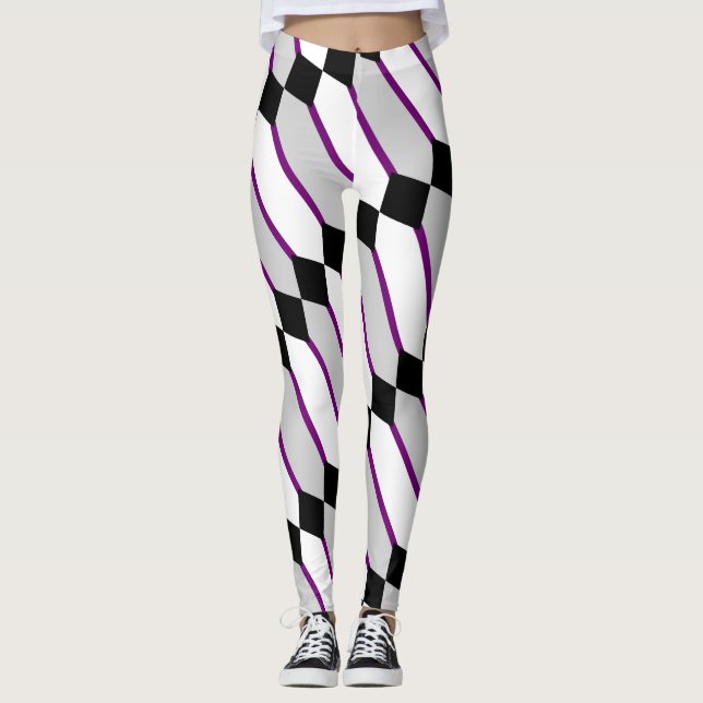Asexual Pride Flag Art von EelKat Wendy C Allen Leggings (Vorderseite)