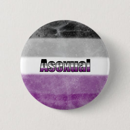Asexual pride flag badge button