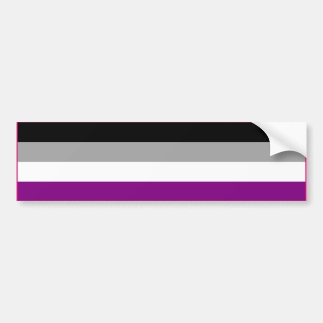ASEXUAL PRIDE FLAG BAR AUTOAUFKLEBER (Vorne)