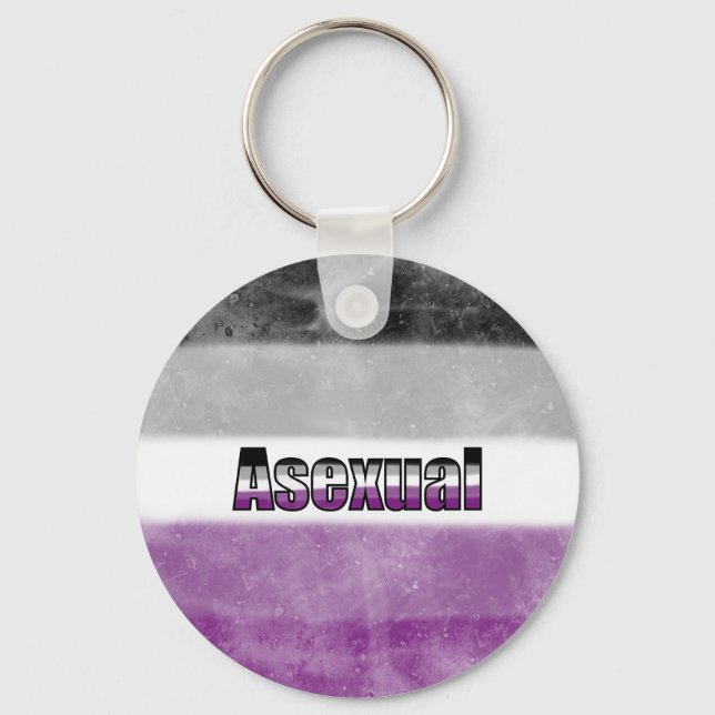 Asexual pride flag key ring schlüsselanhänger (Vorderseite)