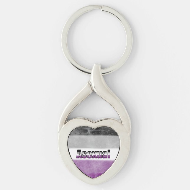 Asexual pride flag key ring schlüsselanhänger (Vorderseite)