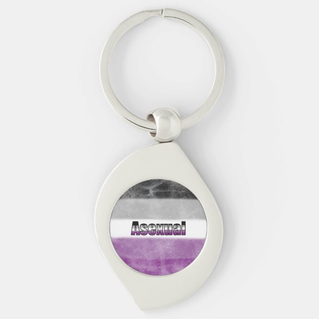 Asexual pride flag key ring schlüsselanhänger (Vorderseite)
