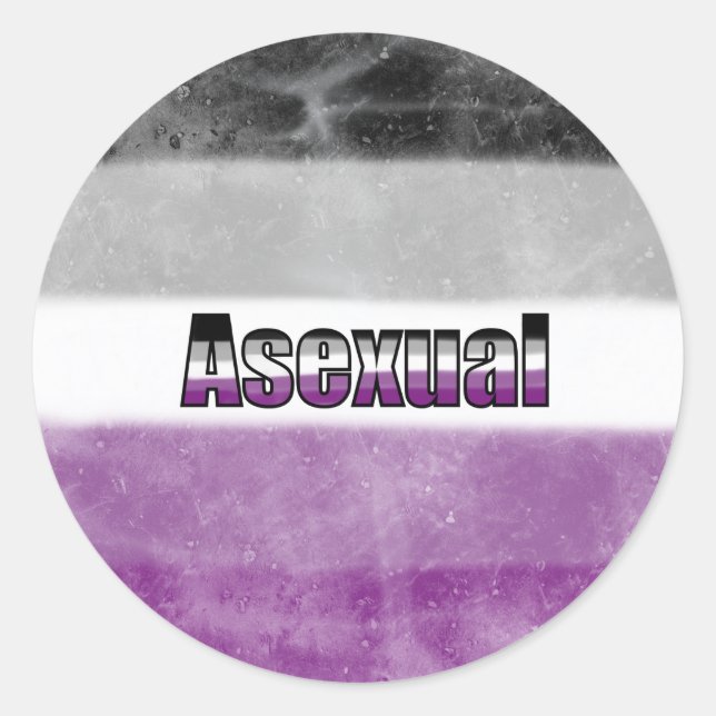Asexual pride flag sticker (Vorderseite)