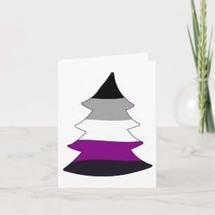 Asexual Pride Holigay Tree Feiertagskarte