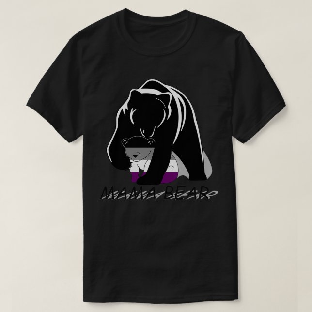 Asexual Pride Mama Bear T-Shirt (Design vorne)