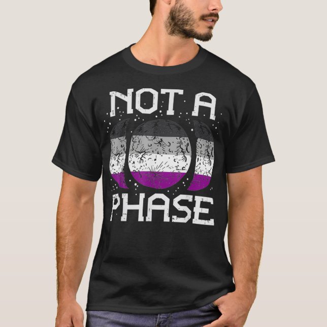 Asexual Pride Moon Not A Phase Funny Ace Flag LGBT T-Shirt (Vorderseite)