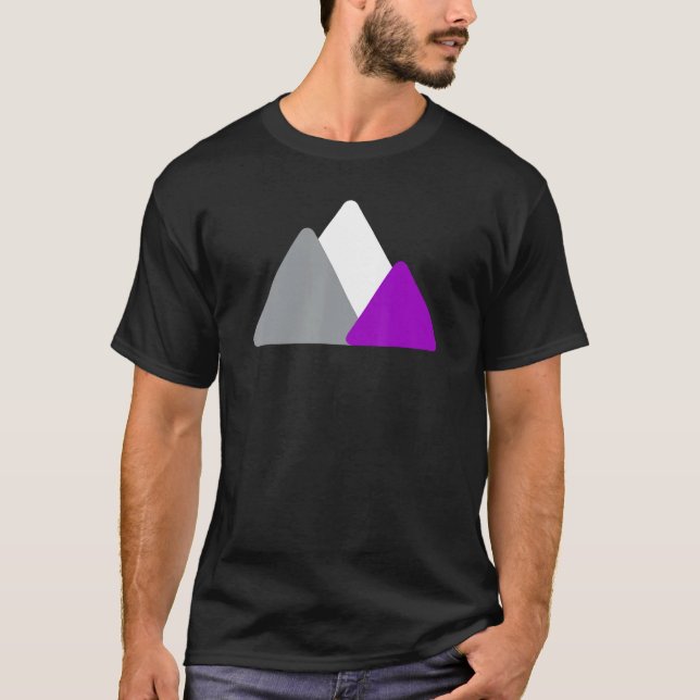 Asexual Pride Mountain Minimalist Ace LGBTQ Asexua T-Shirt (Vorderseite)