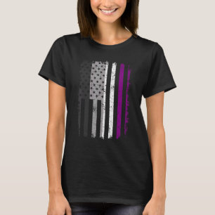 Asexual Pride US American Flag Liebe gewinnt LGBT  T-Shirt