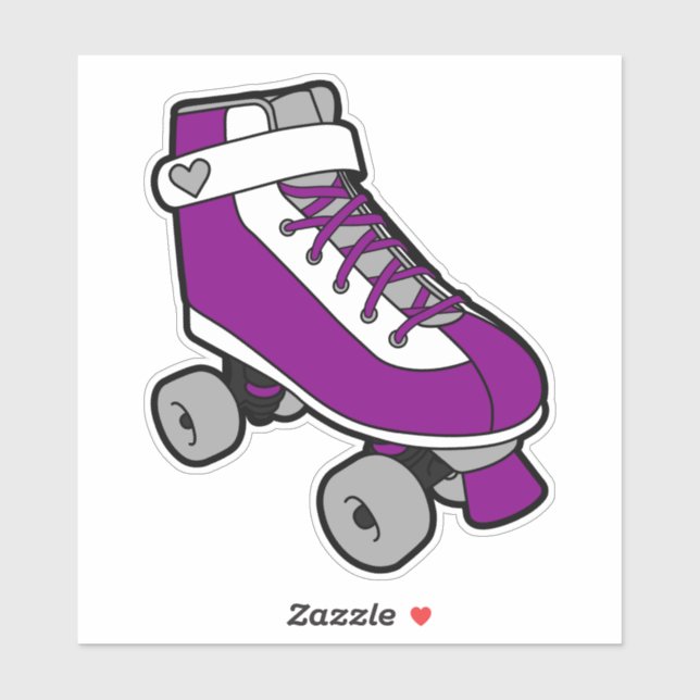 Asexual Prix Skaten Lila Retro Roller Skate Aufkleber (Blatt)