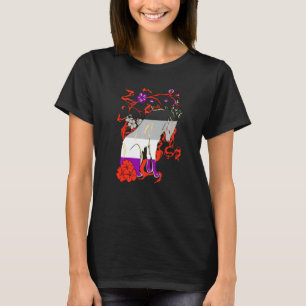 Asexual Wolf Lgbqa Ace Blume Asexualität Prise T-Shirt