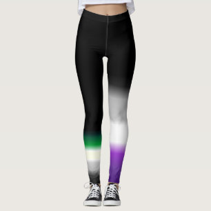 Asexuale aromantic Stolzflaggen asymetrischen aro Leggings
