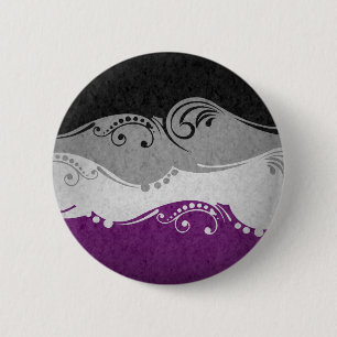 Asexuale dekorative Flagge Button
