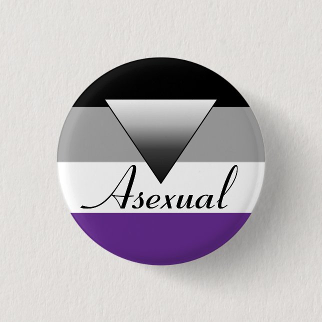 Asexuale Flagge u. Triange Abzeichen-Button Button (Vorderseite)