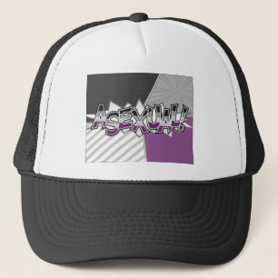 Asexuale Halbtontypographie Truckerkappe