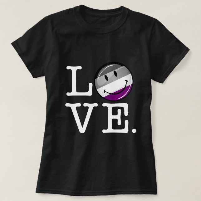 Asexuale Liebe-Stolz-Flagge T-Shirt (Design vorne)