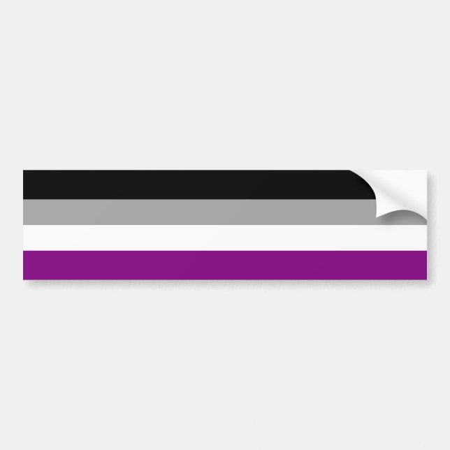 Asexuale Stolz-Flagge Autoaufkleber (Vorne)