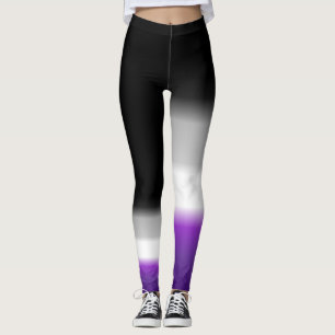 Asexuale Stolzflagge des asymetrischen Asses Leggings