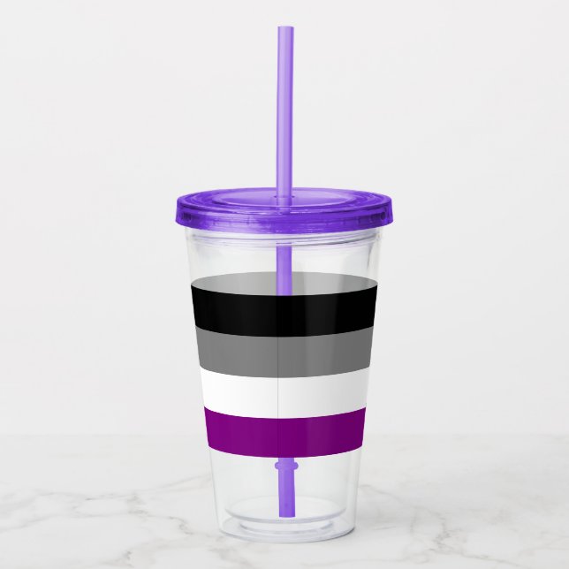 Asexuale Trommel Acryltrinkbecher (Vorderseite)