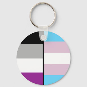 Asexuale und Transport-Flaggen-Schlüsselkette Schlüsselanhänger