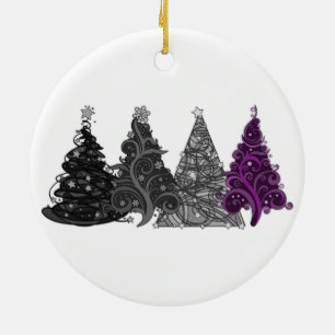Asexuale Weihnachtsbäume Keramik Ornament