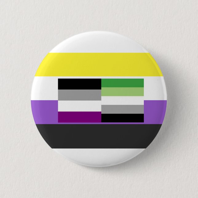 Asexualer Aromantic Knopf Notiz: Button (Vorderseite)