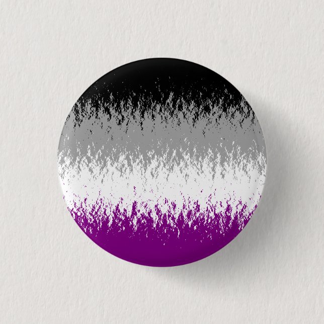 Asexualer Flaggen-Knopf "Flammensa" Button (Vorderseite)