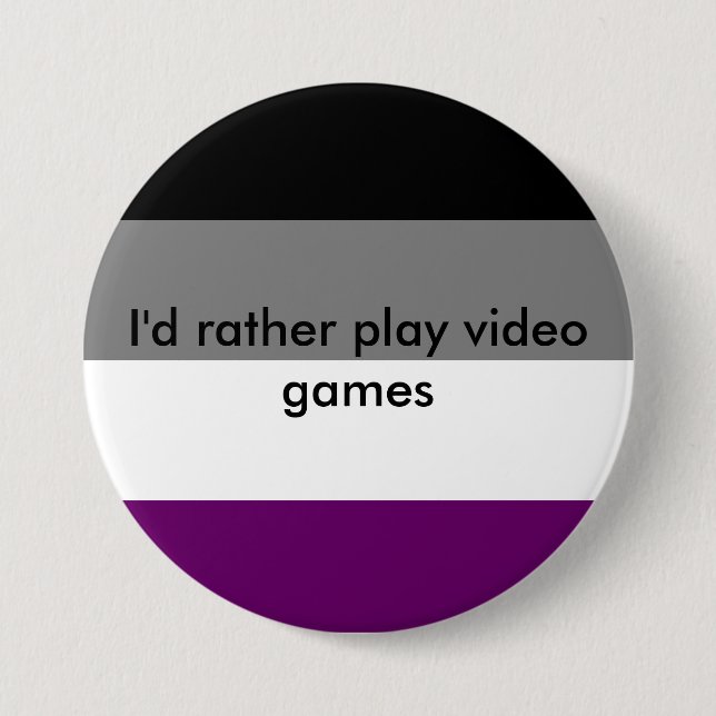 Asexualer Knopf Button (Vorderseite)