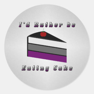 Asexualer Kuchen Runder Aufkleber