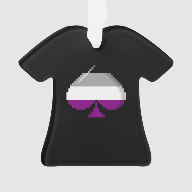Asexualer Stolz-8-Bitpixel-Pikass Ornament (Vorderseite)