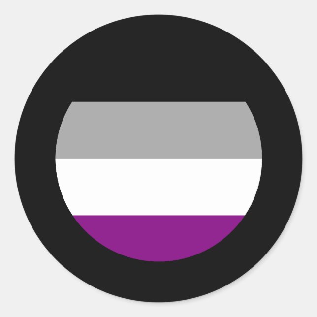 Asexualer Stolz Runder Aufkleber (Vorderseite)