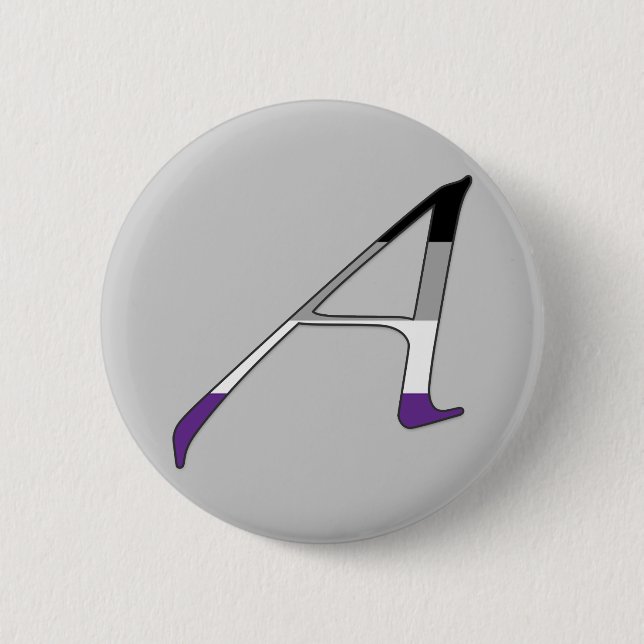 Asexualer Stolz "Scharlachrot" des Buchstabe-A Button (Vorderseite)