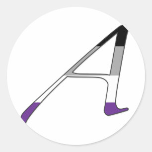 Asexualer Stolz "Scharlachrot" des Buchstabe-A Runder Aufkleber