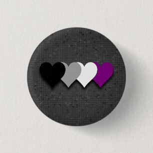 Asexualer Stolzherzknopf Button
