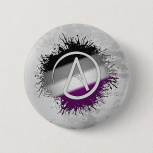 Asexuales atheistisches Symbol Button