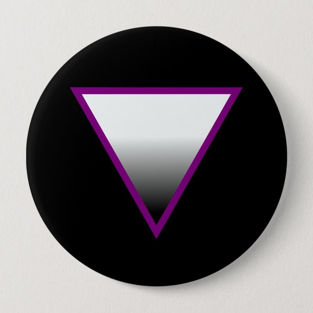 ASEXUALES DREIECK-SYMBOL 3D BUTTON (Vorderseite)