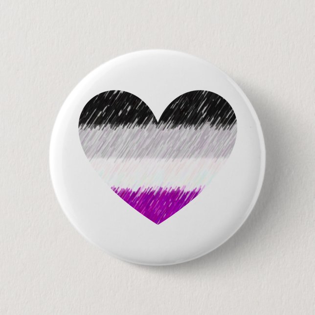 Asexuales Herz Button (Vorderseite)