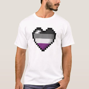 Asexuales Pixel-Herz T-Shirt
