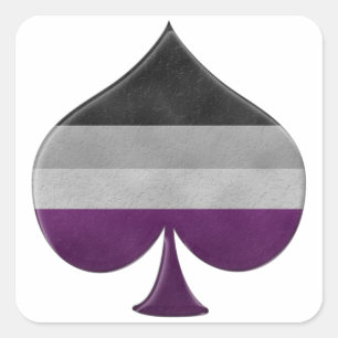 Asexuales Stolz-As-Symbol Quadratischer Aufkleber