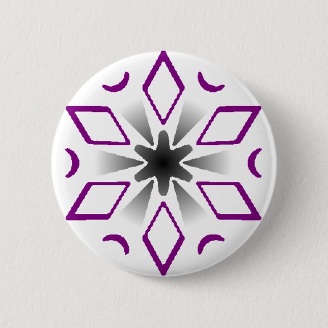asexuales Stolzschneeflocke-Button Button (Vorderseite)