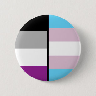 Asexuales und Transport-Flaggen-Abzeichen Button