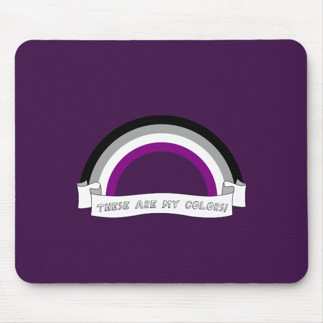 Asexualität Regenbogenstolz Mousepad (Vorne)