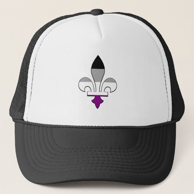 Asexualität Stolz-Fleur-de-lis-Hut Truckerkappe (Vorderseite)