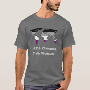 Asexualität Stolz Weltkarte T - Shirt