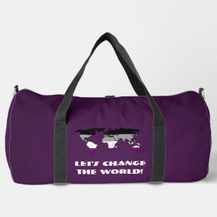 Asexualitäts-Stolz Karte der Welt Duffle Bag