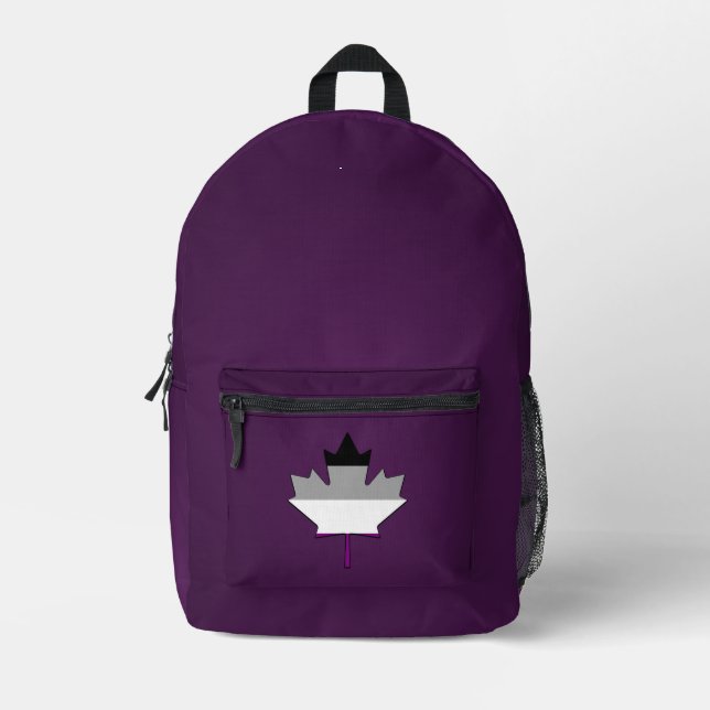Asexuality pride maple leaf  bedruckter rucksack (Vorderseite)
