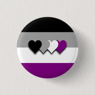 Asexualityflaggenknopf Button