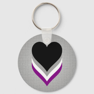 Asexualitystolz-Herzen Schlüsselanhänger