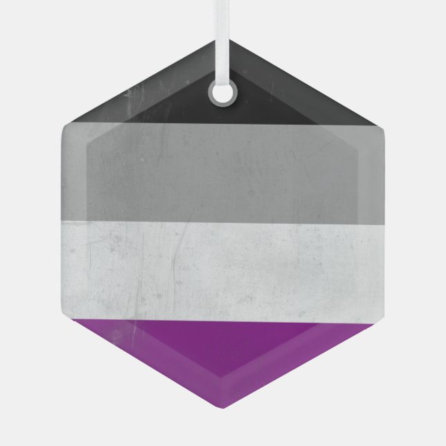asexuell ornament aus glas (Vorderseite)