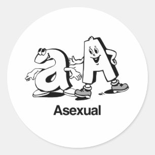 Asexuell Runder Aufkleber